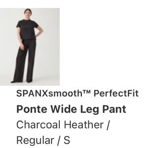 Spanx perfect fit ponte wide leg pants